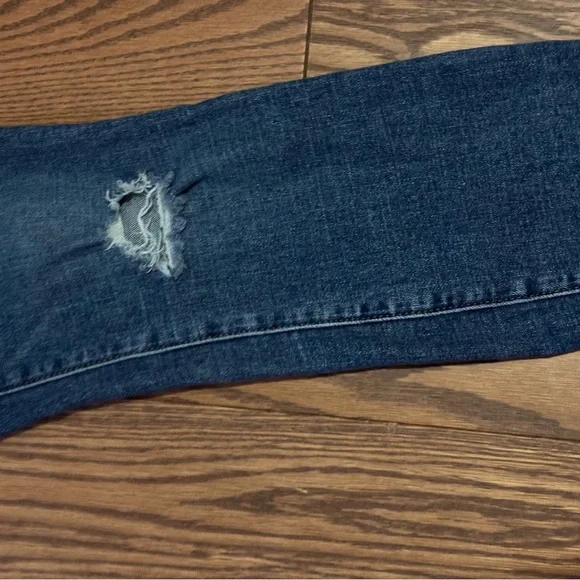 J. Crew Mid Rise Blue Jeans with Distressed Details - Picture 4 of 7